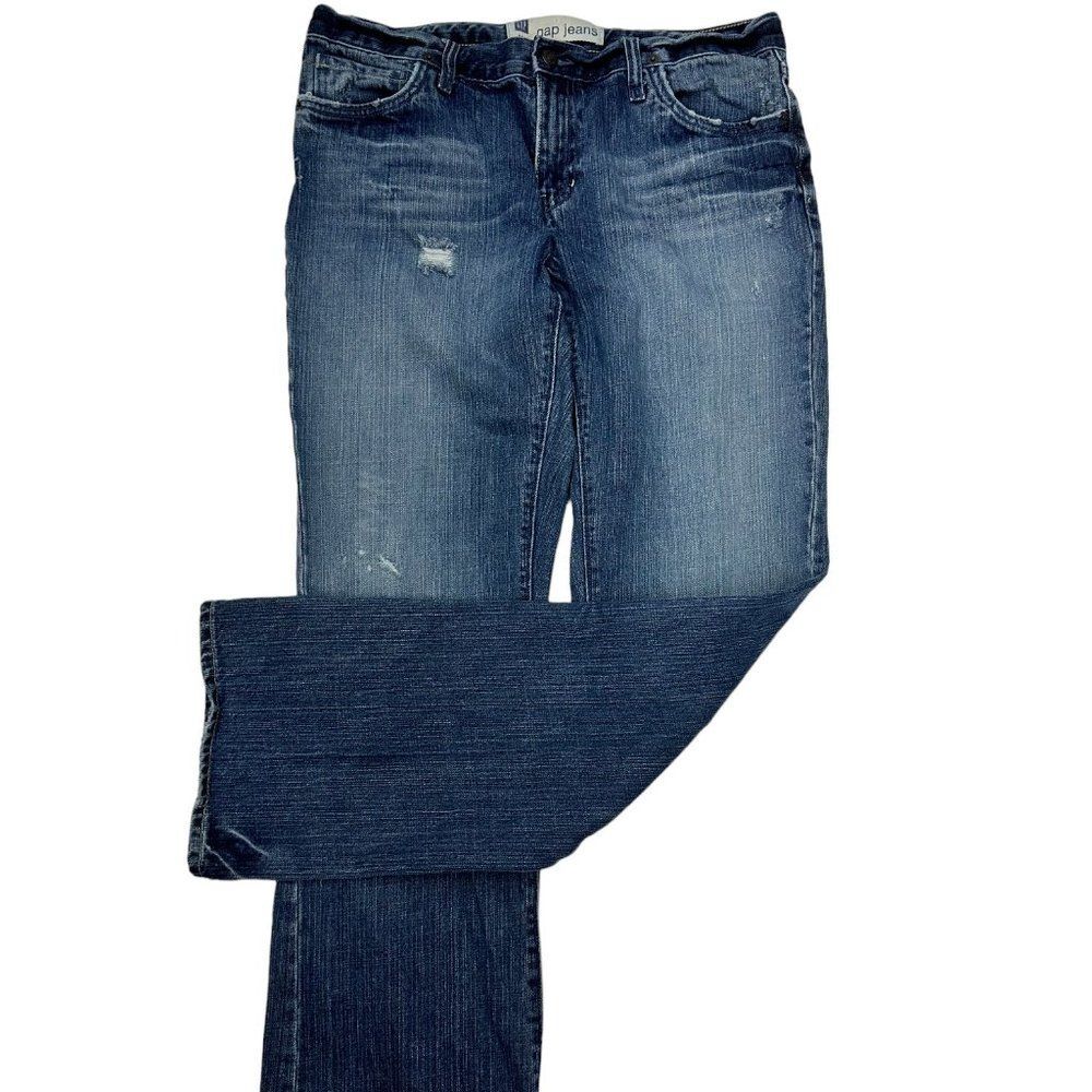 Gap Indigo Stonewash Bootcut Jeans (10)
